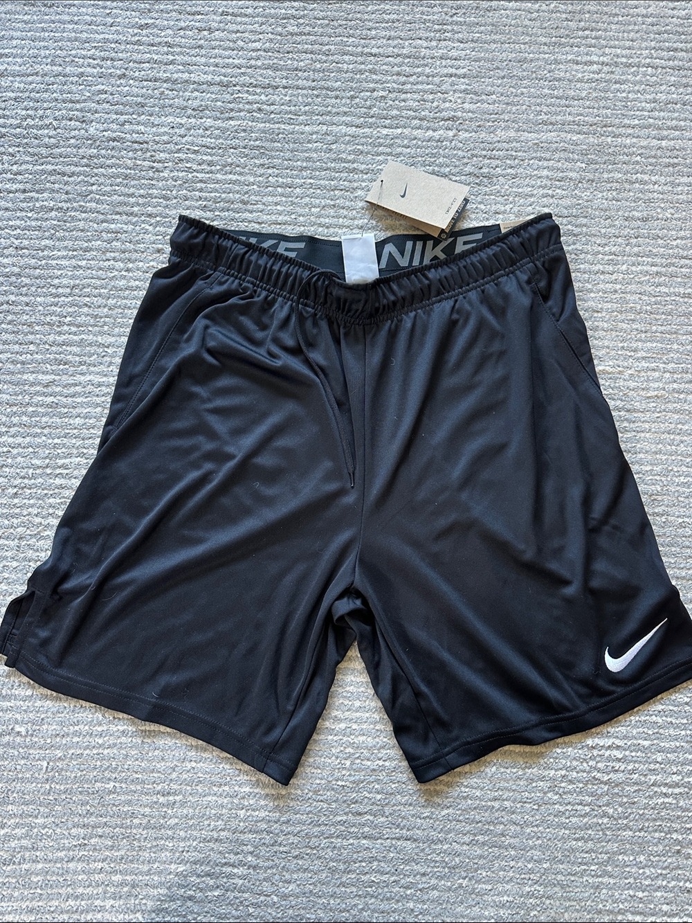 Nike Black Men's Athletic Training Shorts with Swoosh